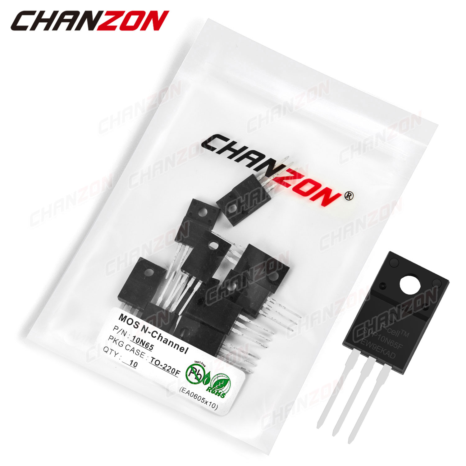 10pcs 10N65 TO-220F N-Channel  - Diy Electronics Youtube Channel review and price