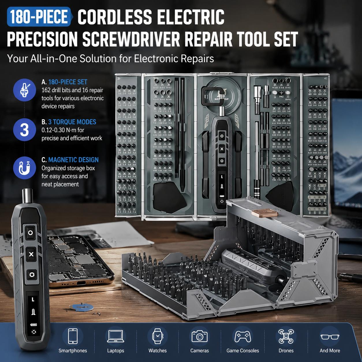 Electric Screwdriver Set 180 i - Diy Electronics Workshop review and price
