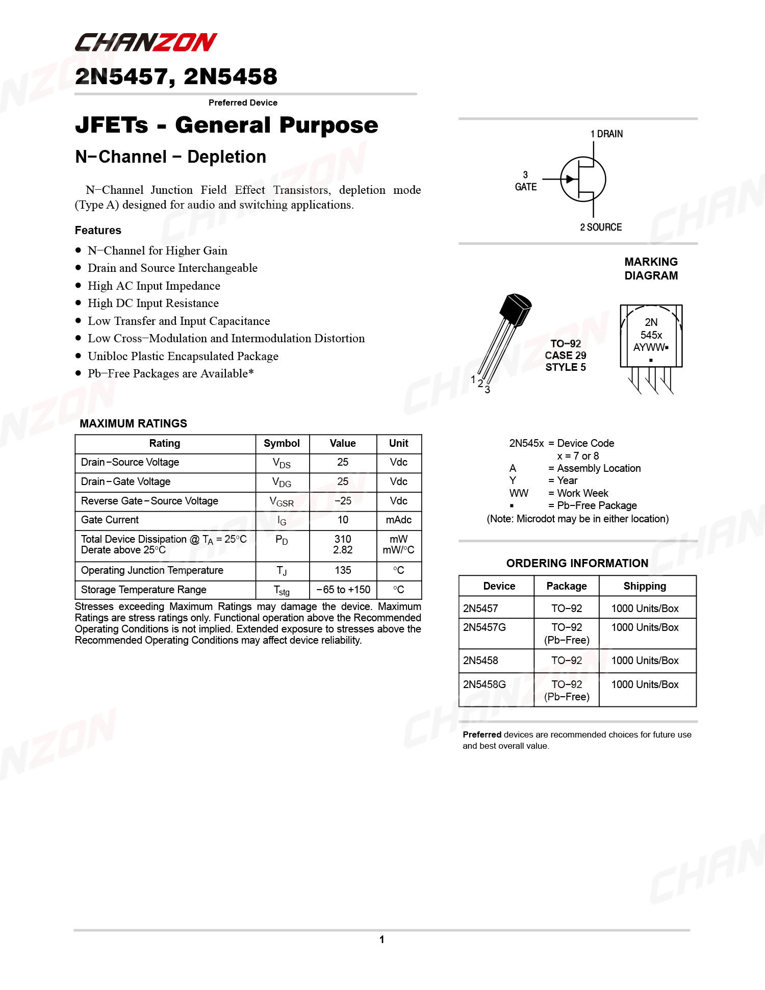 10Pcs 2N5457 TO-92 N-Channel A - Diy Electronics Youtube Channel review and price