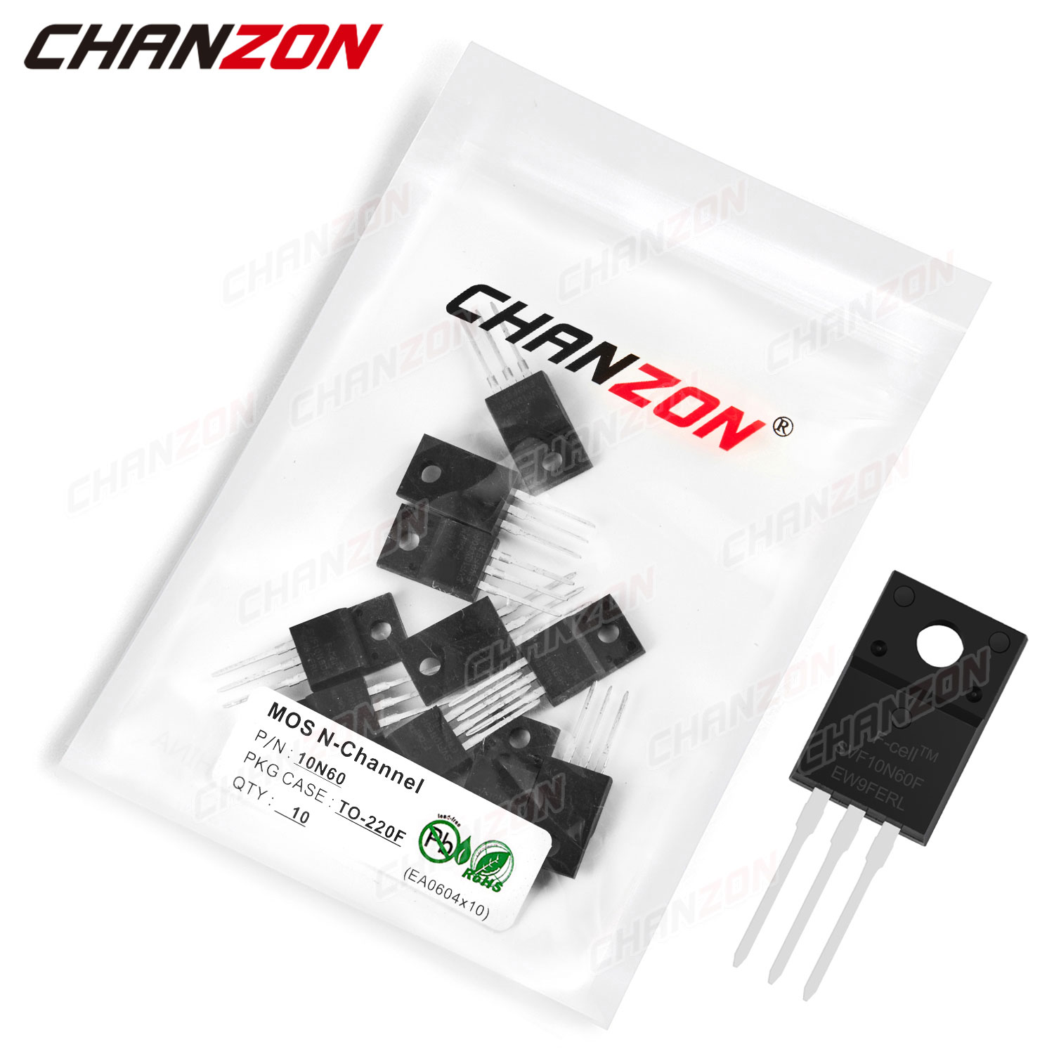 10pcs 10N60 TO-220F N-Channel  - Diy Electronics Youtube Channel review and price