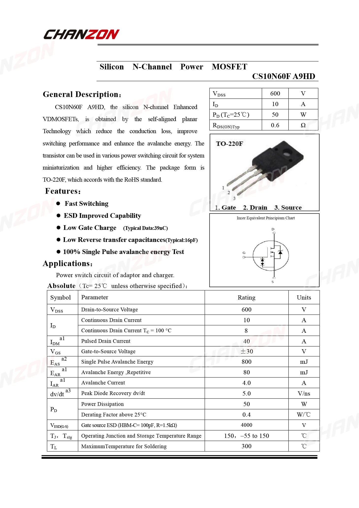 10pcs 10N60 TO-220F N-Channel  - Diy Electronics Youtube Channel review and price